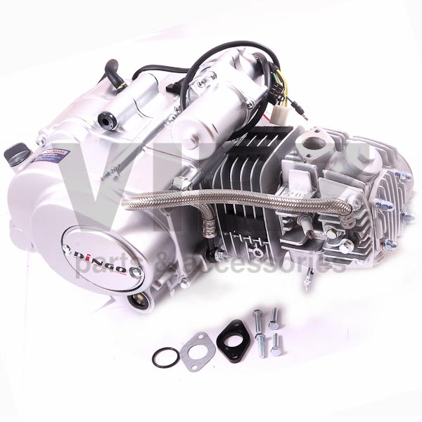 Двигатель в сборе для мопеда с двигателем 4Т 152FMI (CUB) 124,9см3 (п/авт.) (реверс, 3+1, масл.охл.); ATV125, IRBIS DINGO T125 LONCIN, 4650064239395
