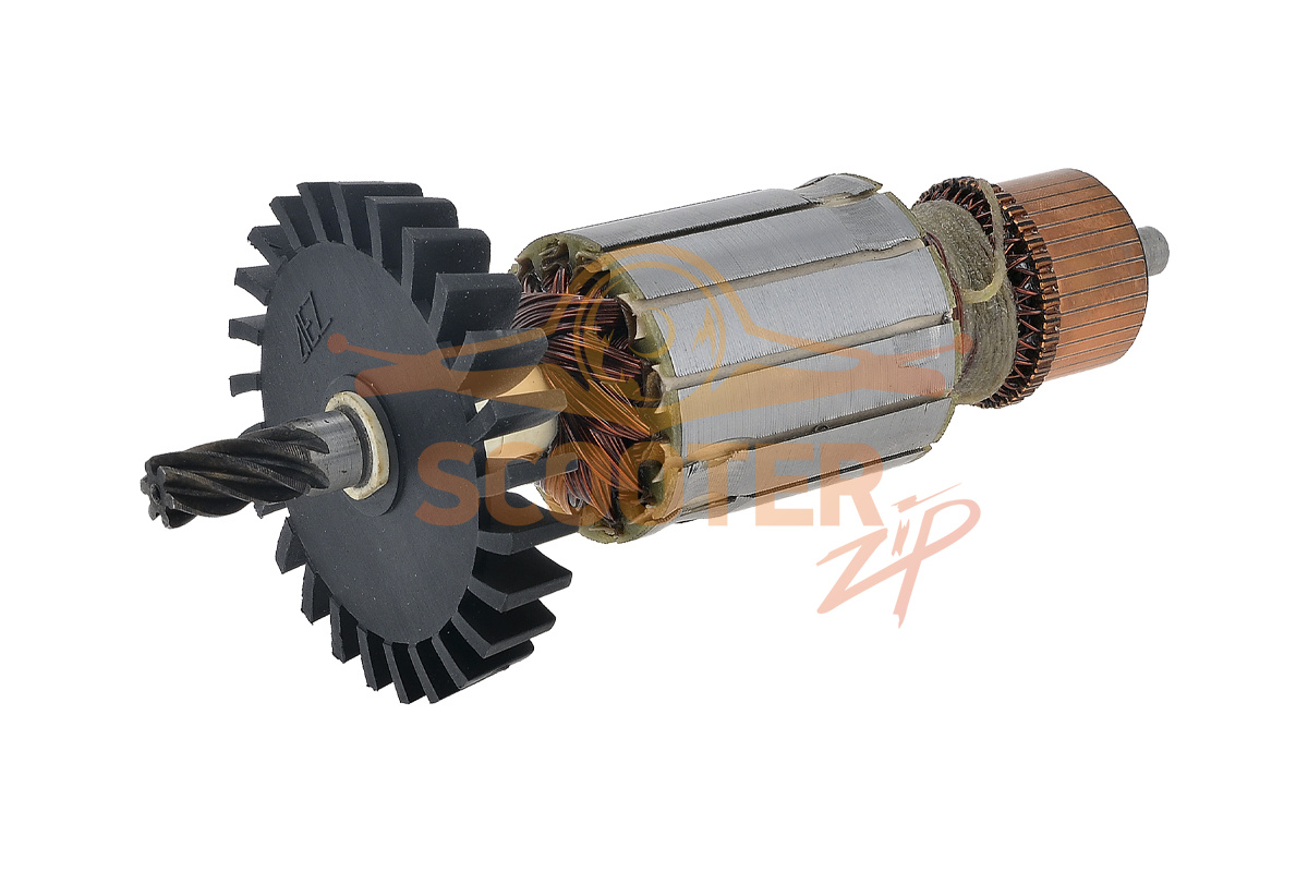 Ротор (Якорь) (L-198.5 мм, D-50 мм, 6 зубов, наклон вправо) ПЕРМЬ Инкар 16 цепной, 889-1921