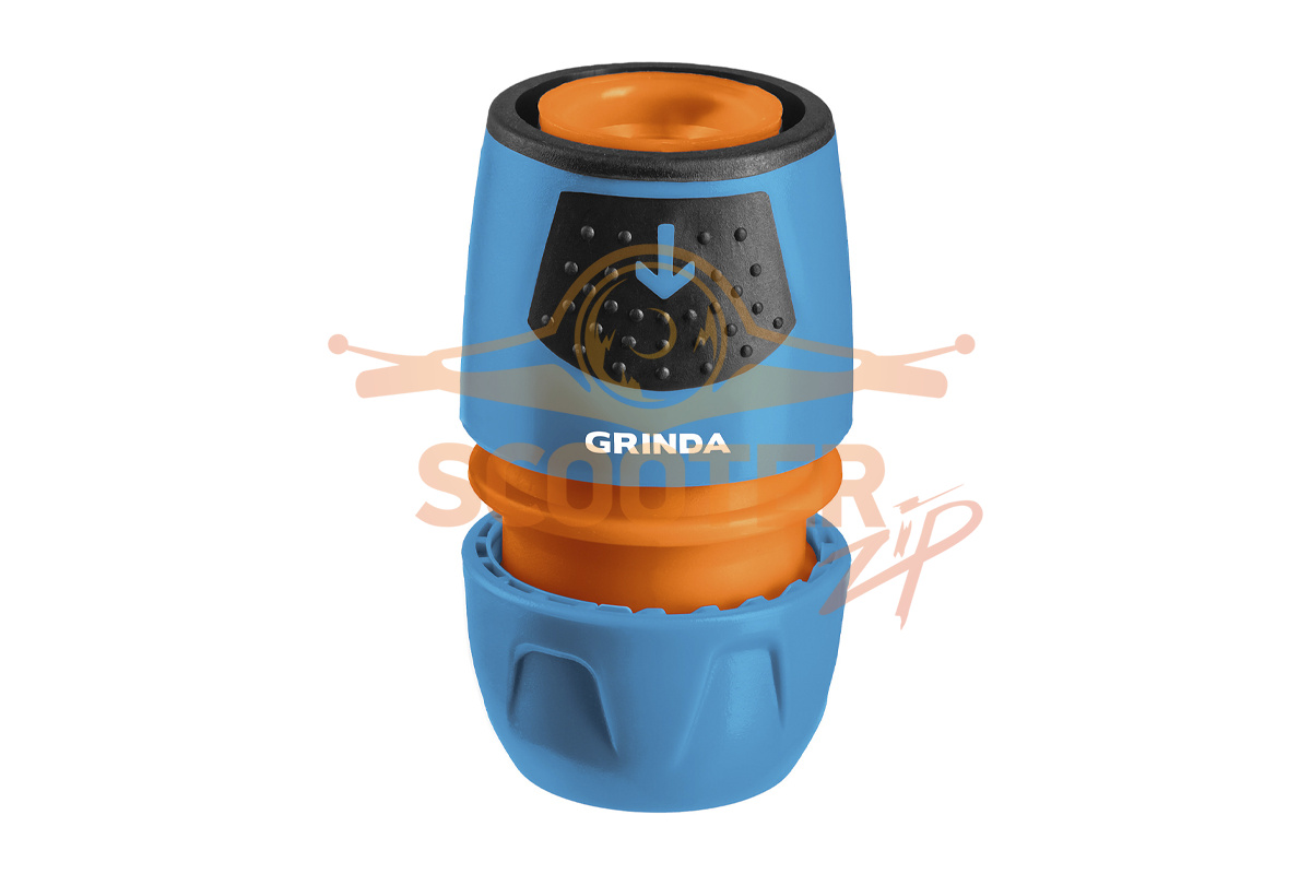 Соединитель универсальный быстросъёмный, для шланга, из ударопрочного пластика с TPR GRINDA PROLine TU, 1/2-3/4, 987-18533