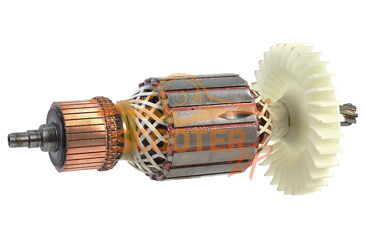 Ротор (Якорь) (L-196 мм, D-54 мм, 7 зубов, наклон вправо) для пилы циркулярной (дисковой) ИНТЕРСКОЛ ДП-210/1900ЭМ, 99.04.02.01.00
