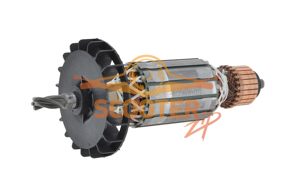 Ротор (Якорь) ИНТЕРСКОЛ для перфоратора П-32/950ЭВ (L-169 мм, D-40 мм, 4 зуба, наклон вправо), 439.04.02.00.00