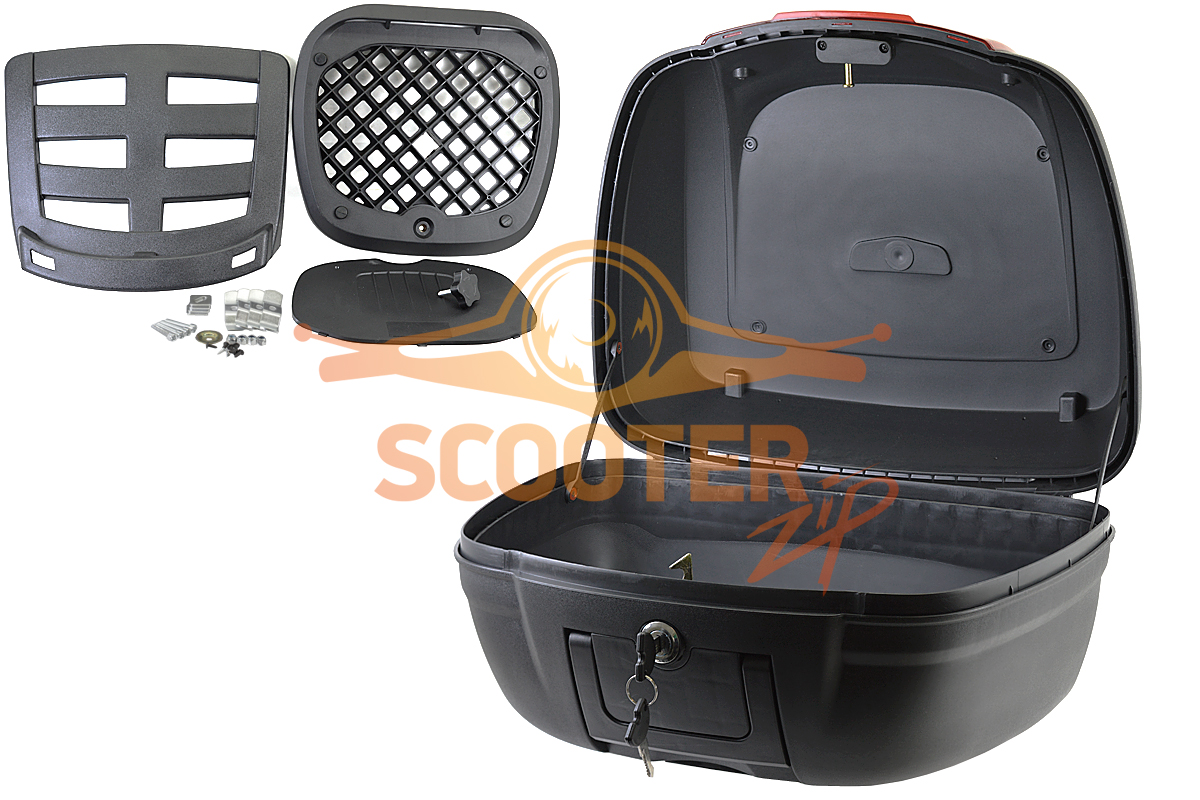 Кофр багажный SM-PARTS YM-0879 (47×41×30см 40л) с верхним багажником черн. матовый, 634-2411