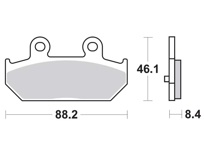 Колодки дискового тормоза для скутера Suzuki Burgman-650 (SkyWawe) (задние) TRW (Германия), MCB751