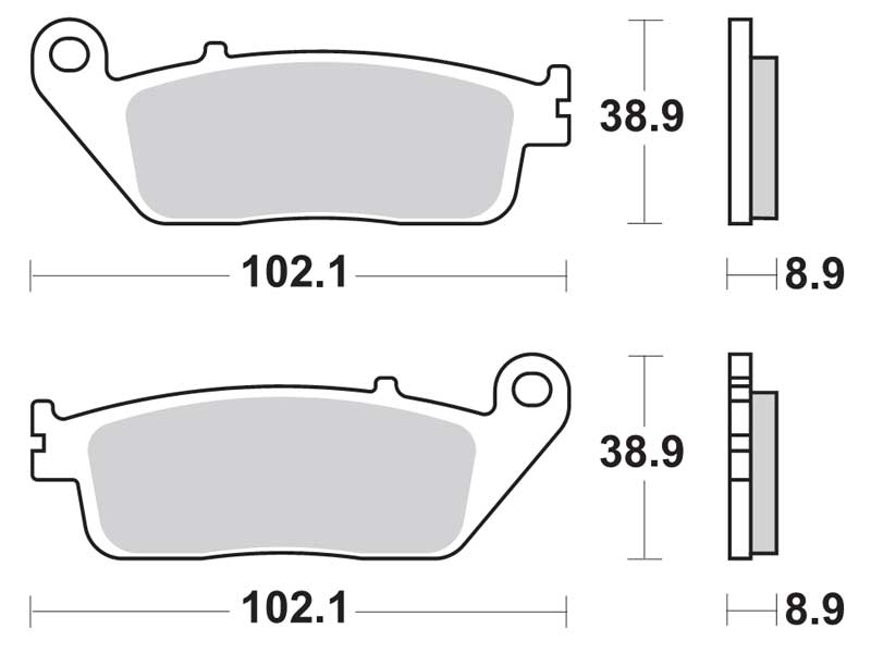 Колодки дискового тормоза для скутера Honda SILVER WING 400/600 (задние) TRW (Германия), MCB764SH