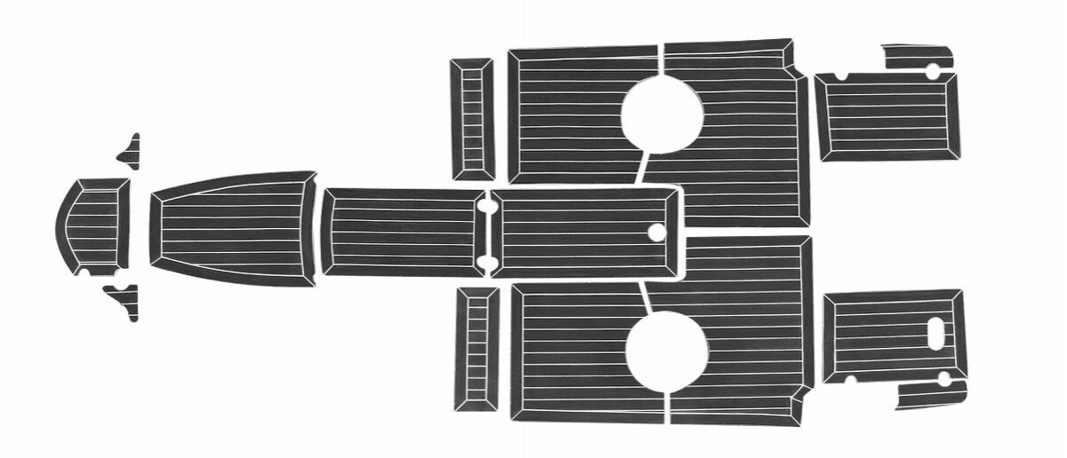 Комплект палубного покрытия для Феникс 510BR, тик черный, с обкладкой, Marine Rocket, 889-7383