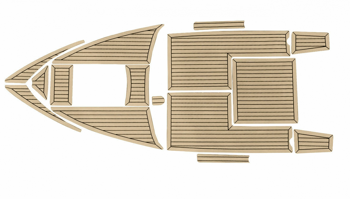 Комплект палубного покрытия для Феникс 560, тик классический, с обкладкой, Marine Rocket, 889-7391