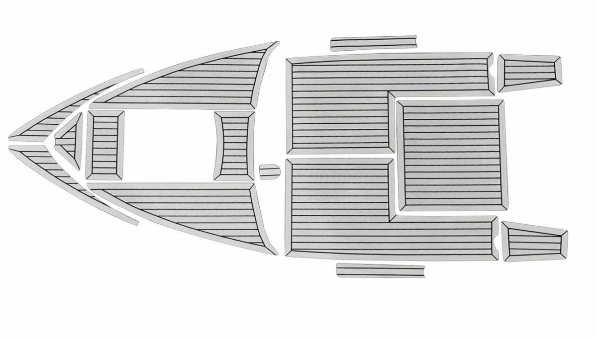 Комплект палубного покрытия для Феникс 560, тик серый, с обкладкой, Marine Rocket, 889-7393