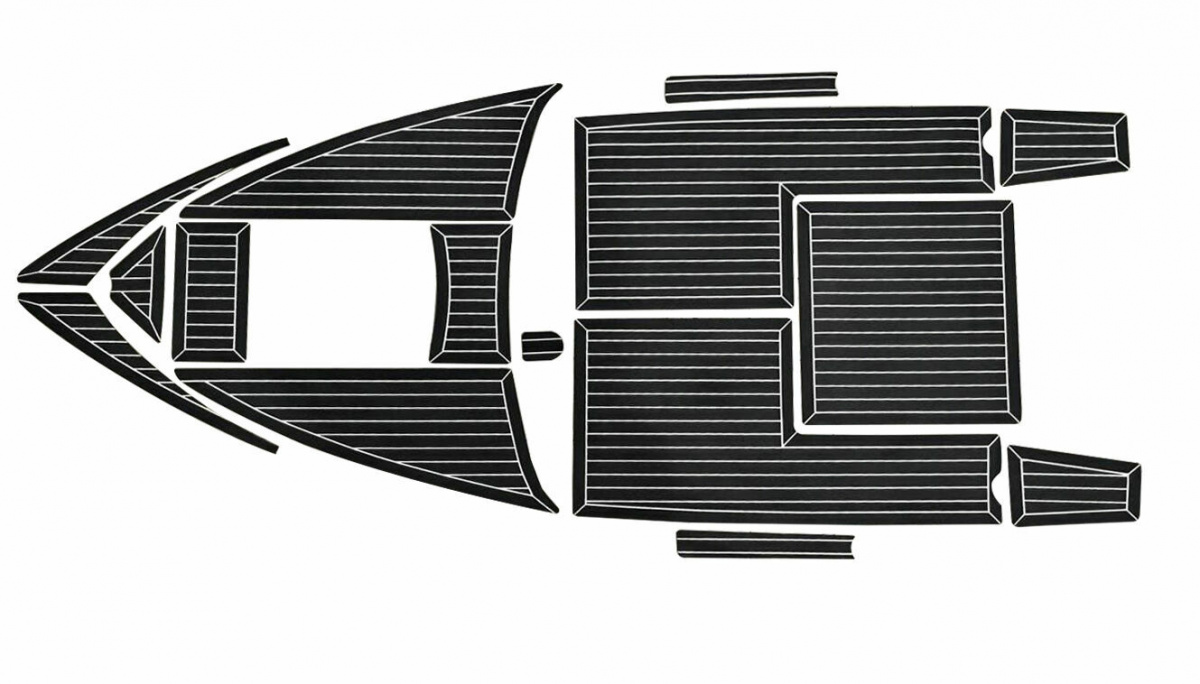 Комплект палубного покрытия для Феникс 560, тик черный, с обкладкой, Marine Rocket, 889-7395