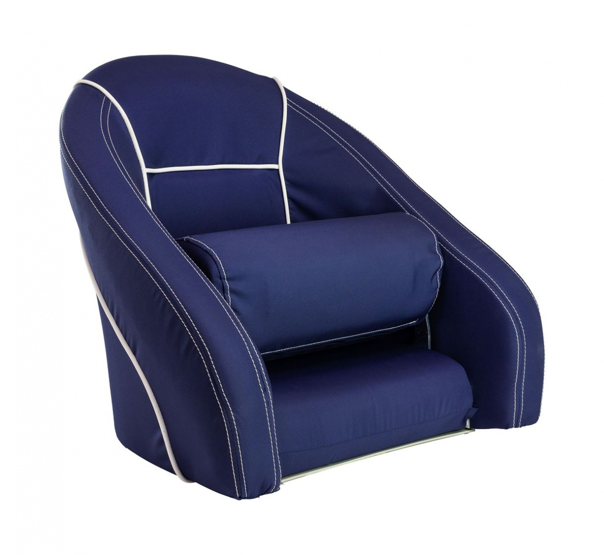 Кресло ROMEO мягкое, подставка, обивка ткань Markilux темно-синяя, 889-7677