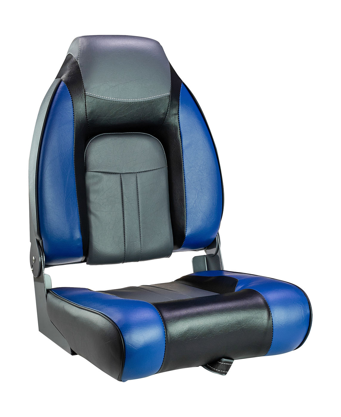 Кресло мягкое складное, обивка винил, цвет синий/угольный/черный, Marine Rocket, 889-7721