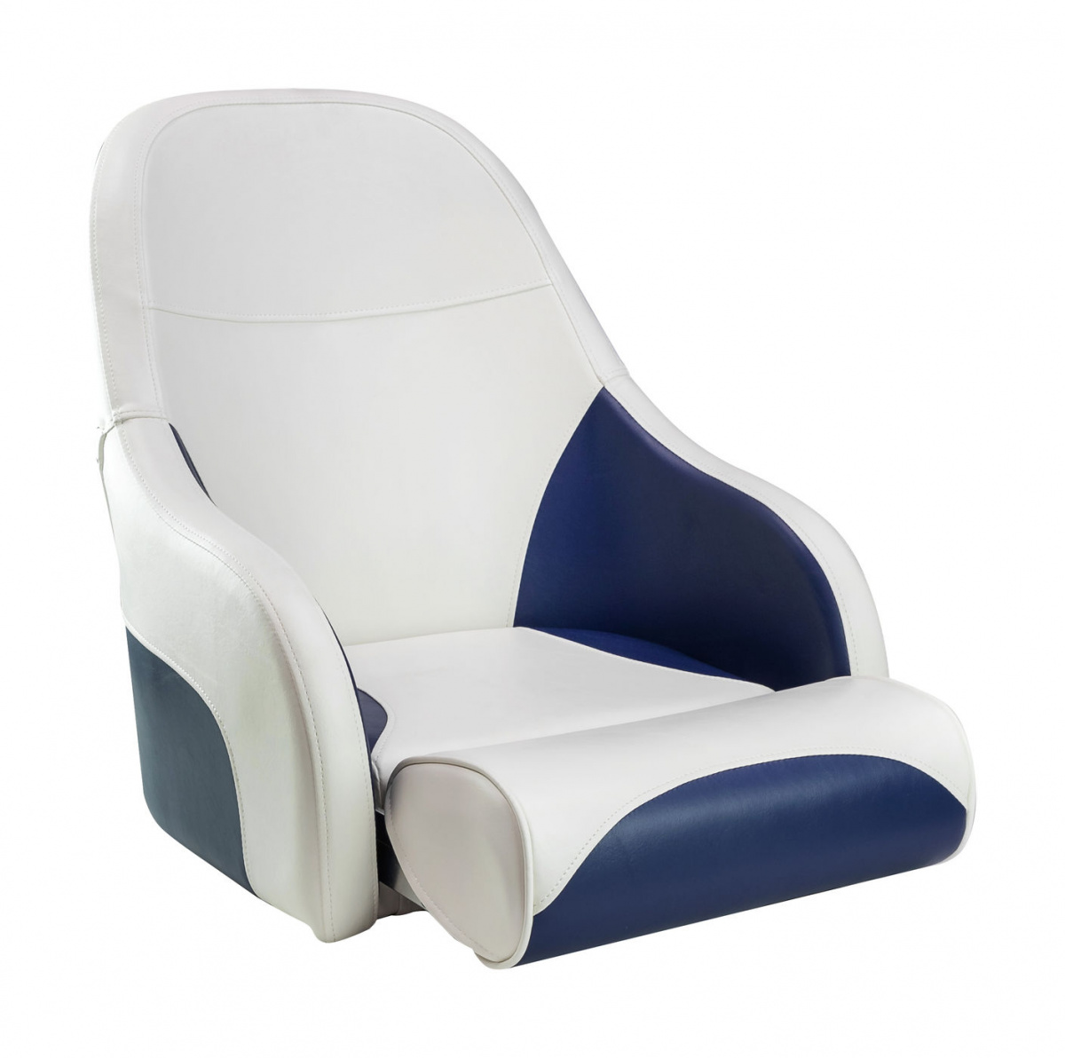 Кресло с болстером Ocean Flip Up, обивка белый/синий винил, 889-7735