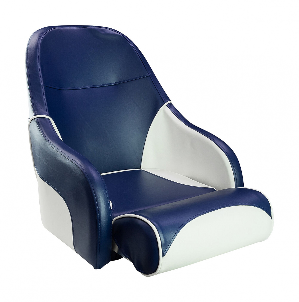 Кресло с болстером Ocean Flip Up, обивка синий/белый винил, 889-7736