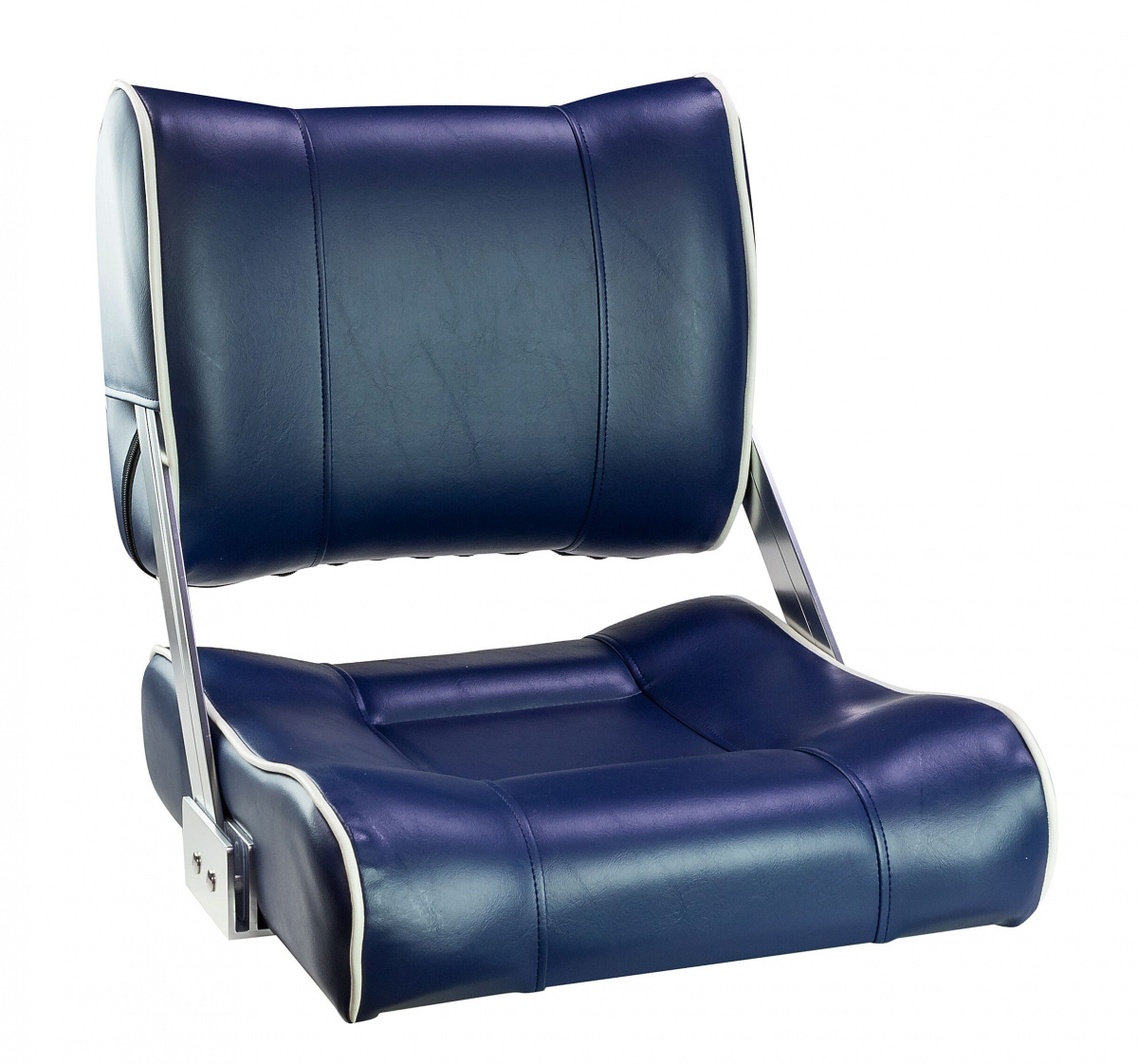 Кресло с перекидной спинкой, обивка синий винил с белым кантом, 889-7741
