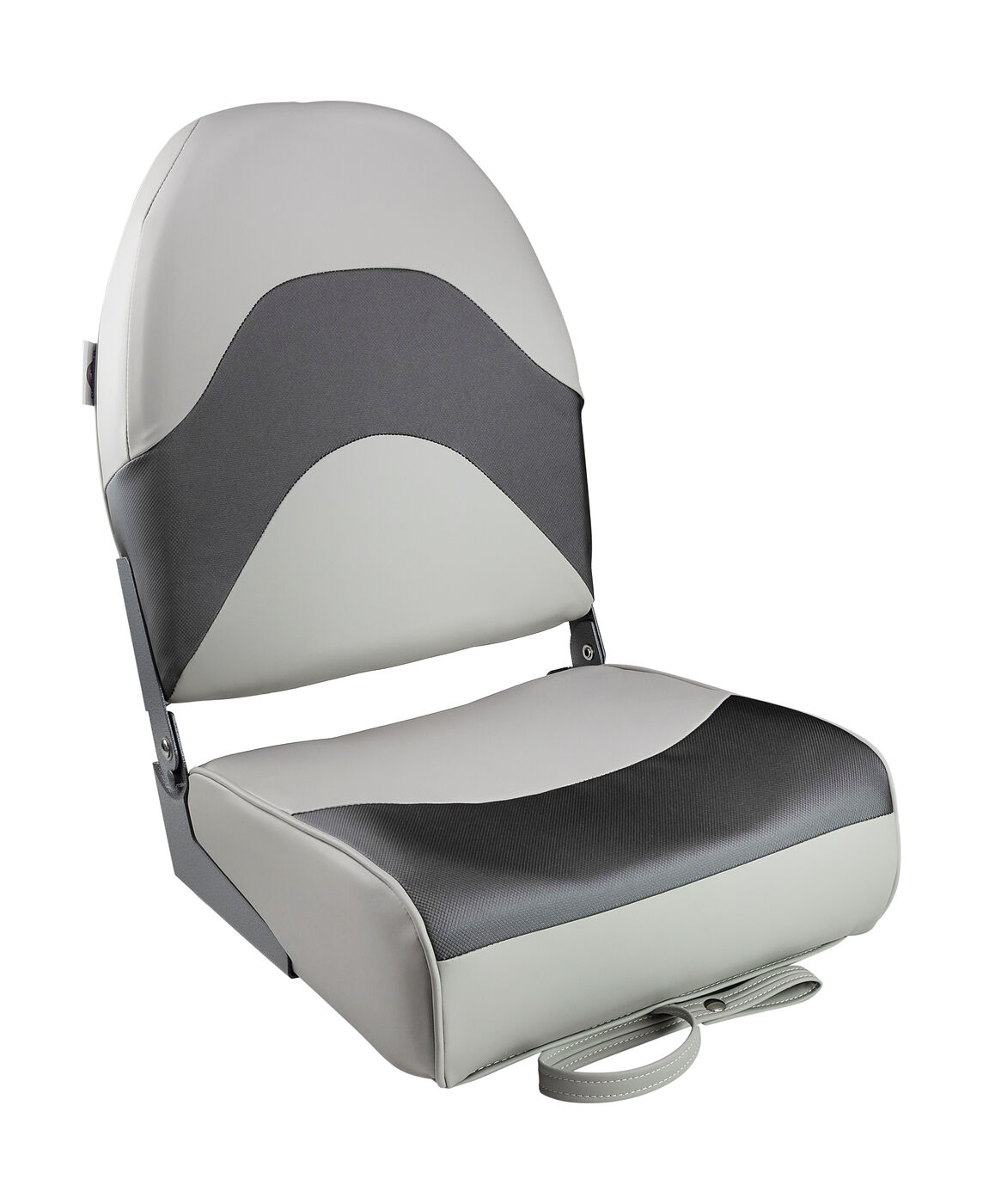 Кресло складное мягкое PREMIUM WAVE, цвет серый/черный, 889-7757