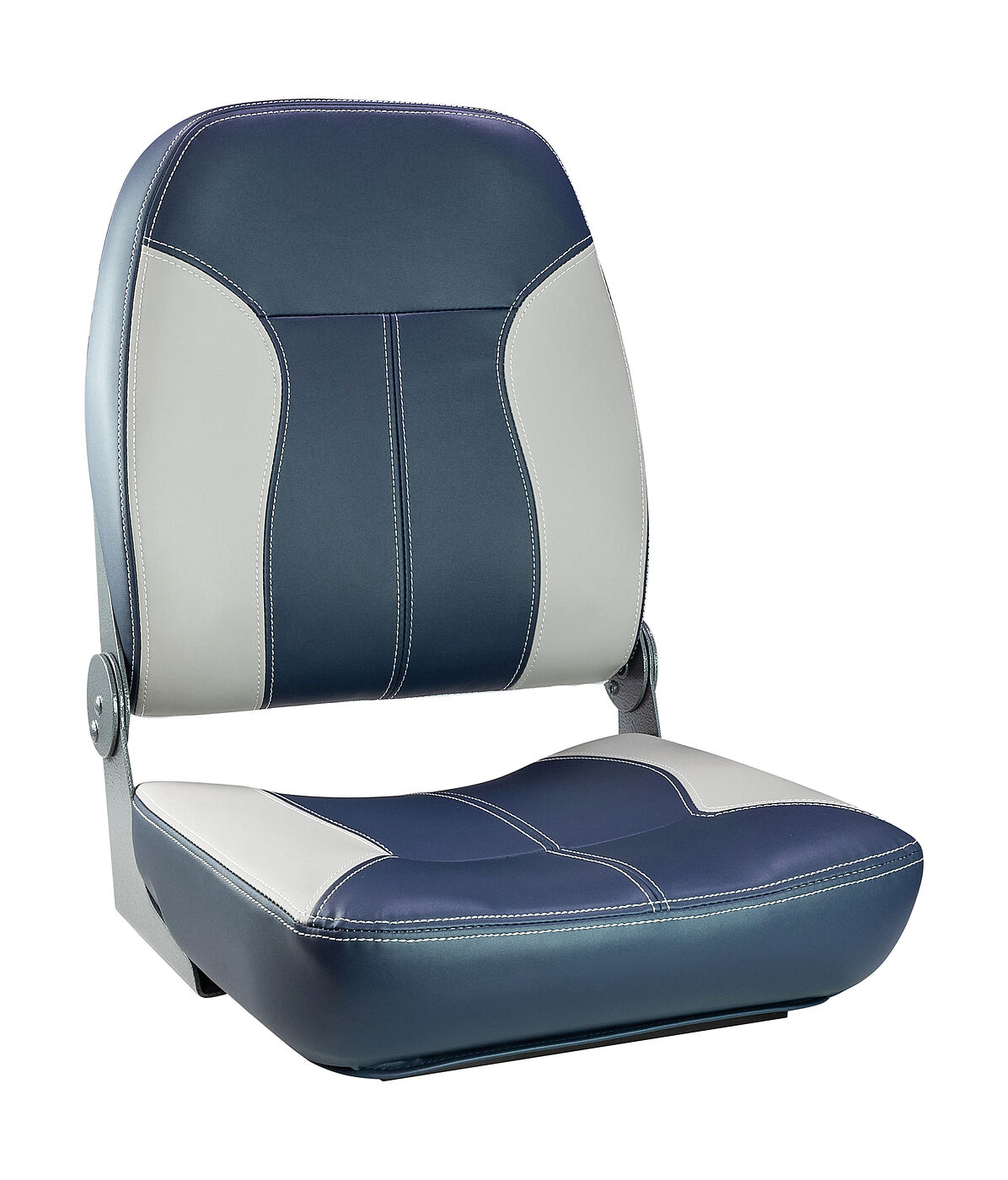 Кресло складное мягкое SPORT с высокой спинкой, синий/серый, 889-7765