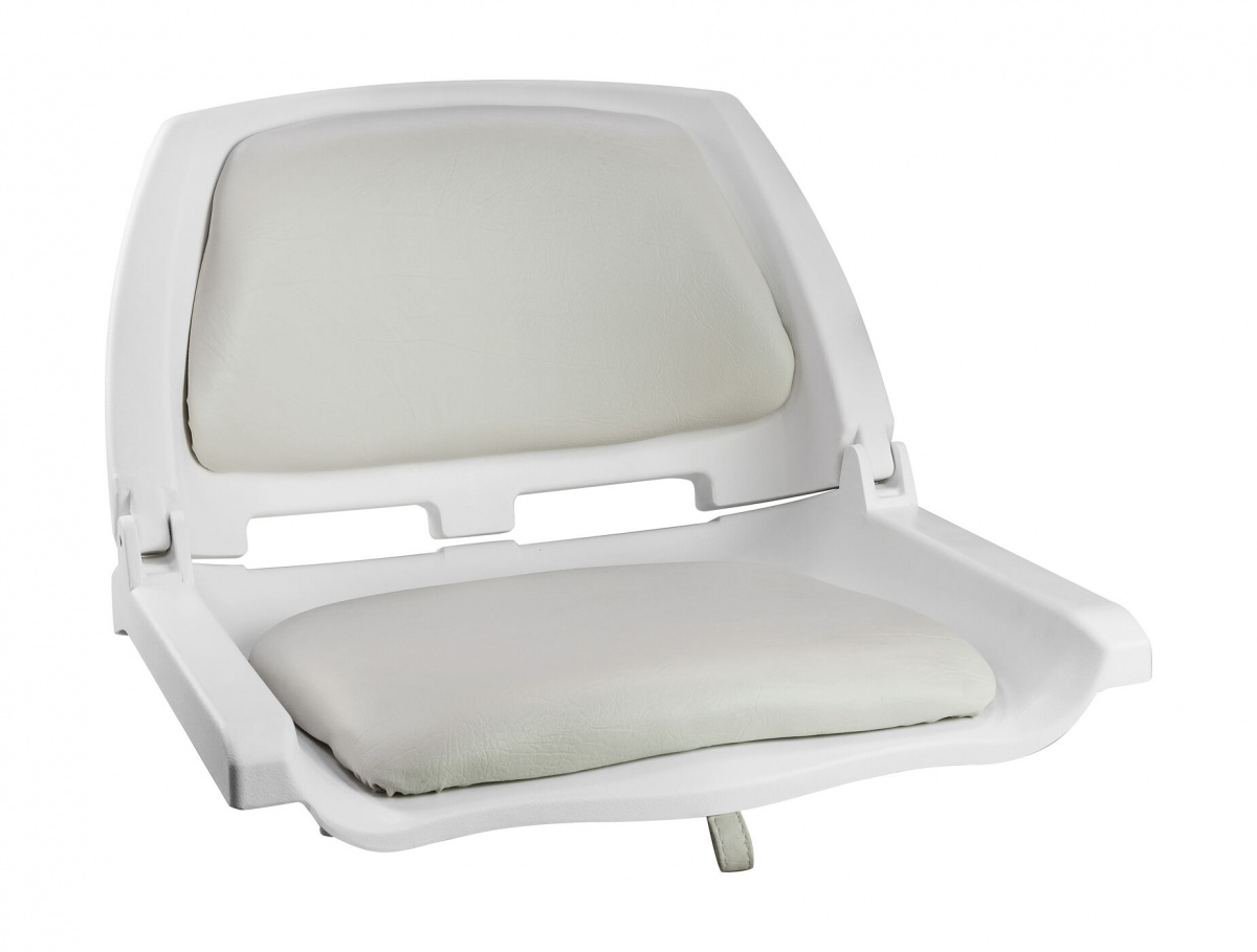 Кресло складное мягкое TRAVELER, цвет белый/серый, 889-7769